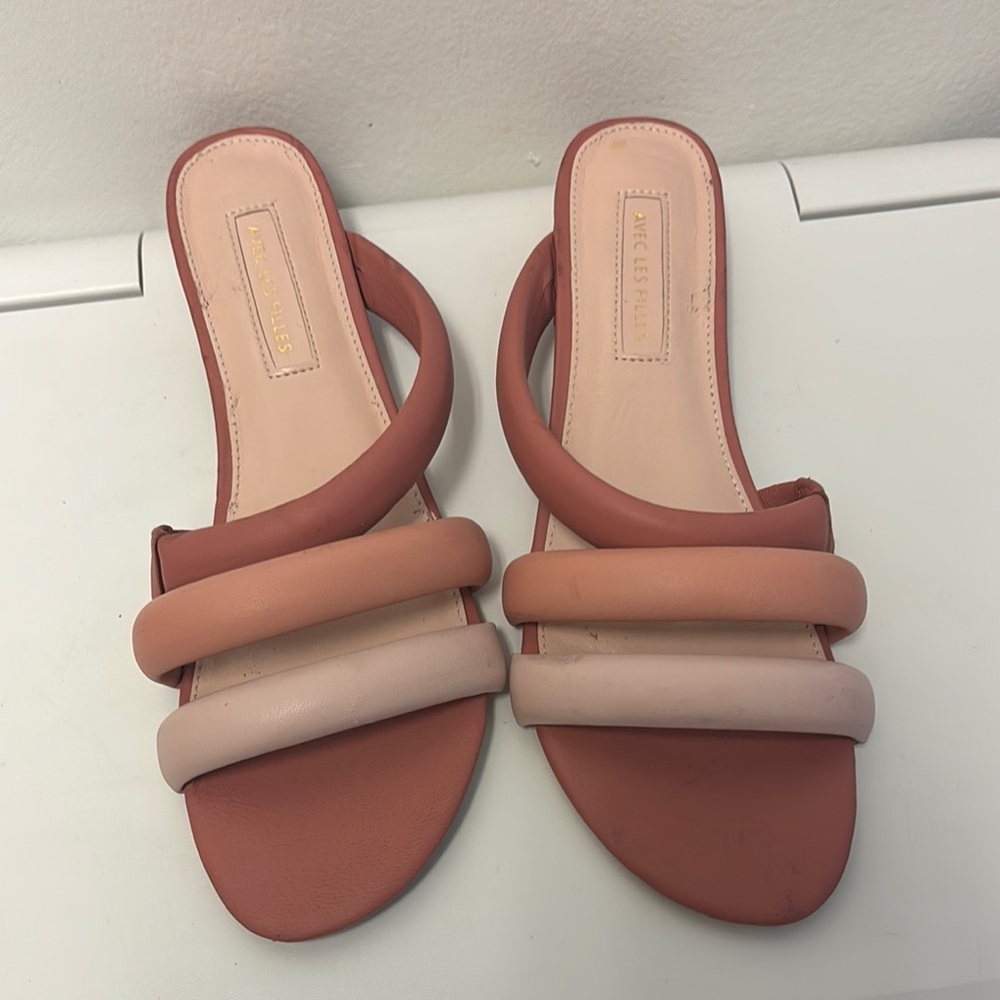 AVEC LES FILLES Carla Sandal in Dusty Rose
 With Some Peeling inside Sole - Picture 6 of 8